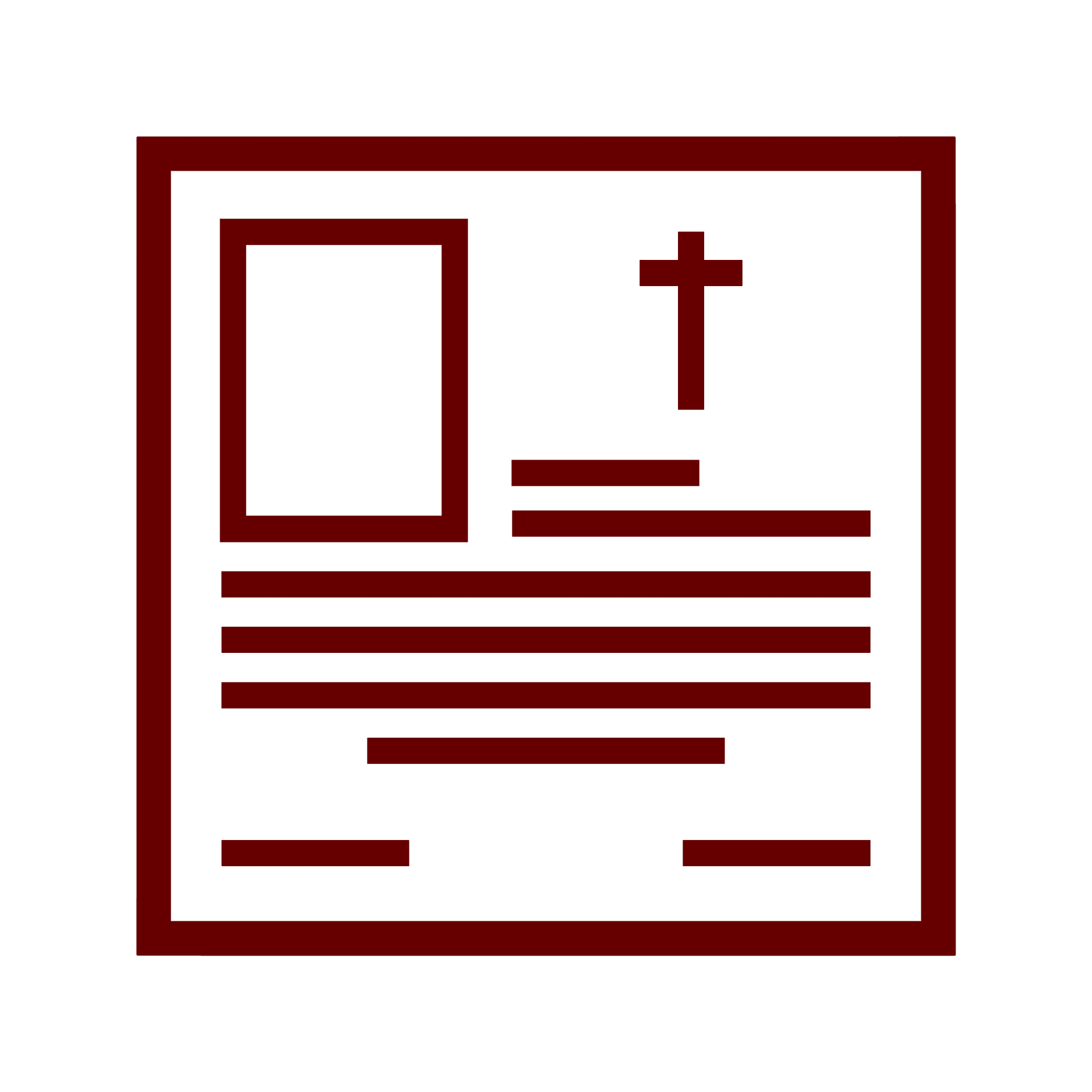 Dødsannonce ikon rød og hvid