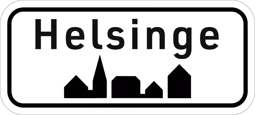 Helsinge byskilt