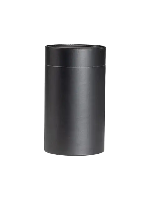 Askerør af pap i sort farve