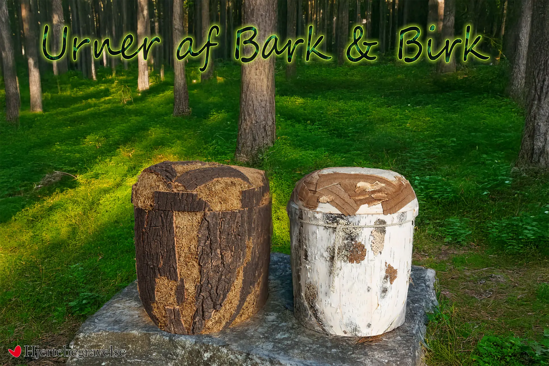 Urner af bark og birk