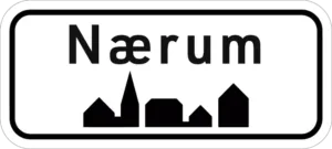 Nærum byskilt