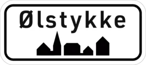 Ølstykke byskilt